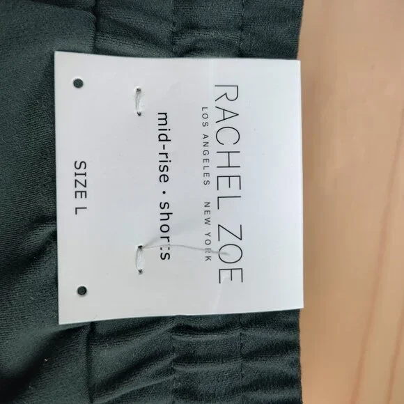 Rachel Zoe Dark Green Midrise Shorts Size L NWT Chic - Picture 3 of 12